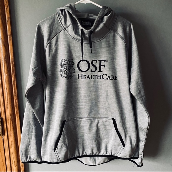 pennant Tops - OSF Healthcare scuba neck sweatshirt